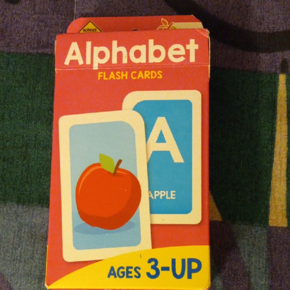 Alphabet Flash Cards for Kids - Red and Blue